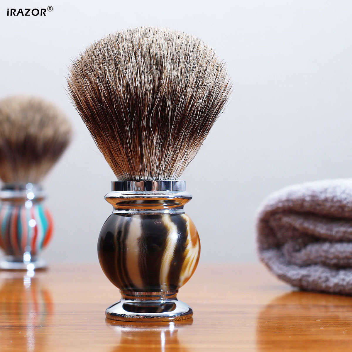 Men'S Grooming Essentials - iRAZOR Silvertip Pędzel do golenia dla