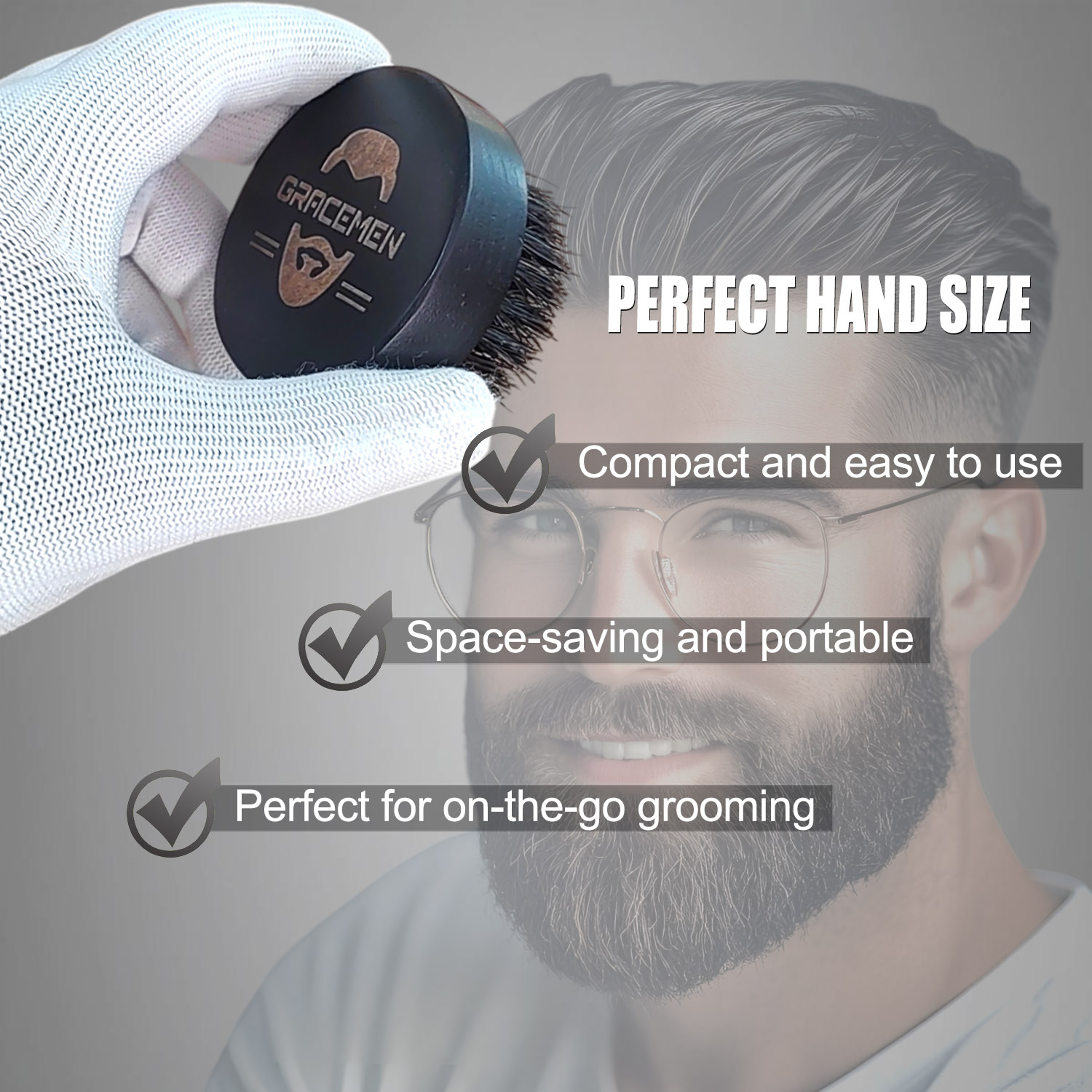 Okrągła szczotka do brody dla  – Men'S Grooming Oil recenzja i cena