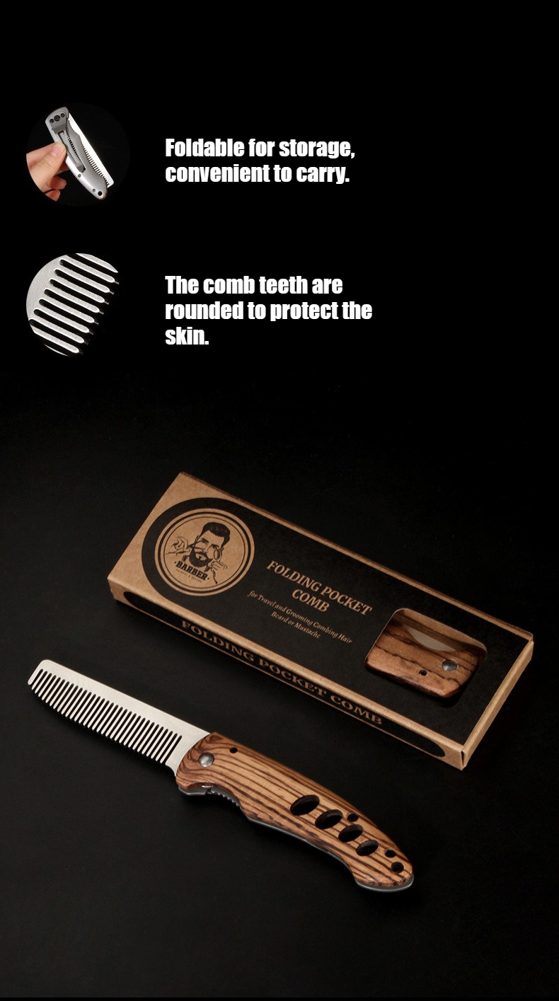 Składany grzebień do brody z l – Men'S Grooming Essentials recenzja i cena